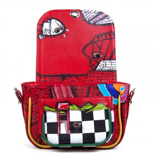 Женская сумка-портфель с росписью "Этно Рыбы" фото фото 4