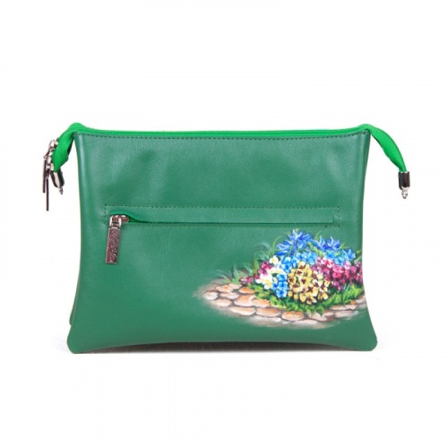 Женская сумочка-клатч с росписью "Домик в зелени" фото фото 4