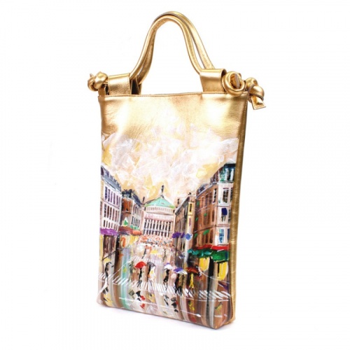Женская сумка шоппер с росписью "После дождя" фото шоппера фото 2