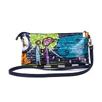 Женская сумочка клатч с ручной росписью "Киты" фото