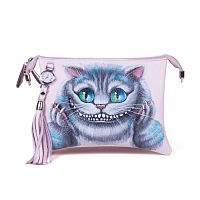 Женская сумка-клатч с рисунком "Улыбка Чеширского кота" фото