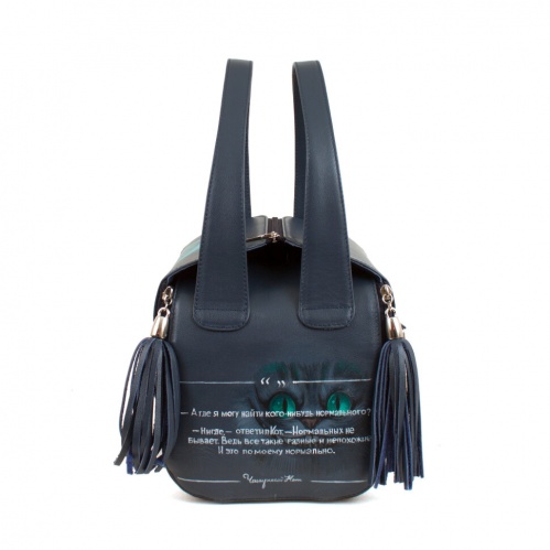 Женская модная квадратная сумка "Чешир с часами" фото фото 3