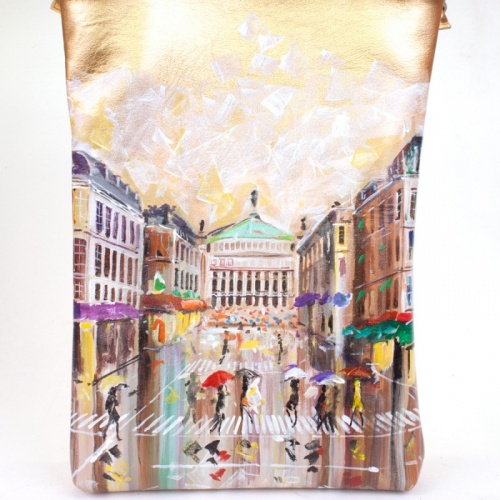 Женская сумка шоппер с росписью "После дождя" фото шоппера фото 4