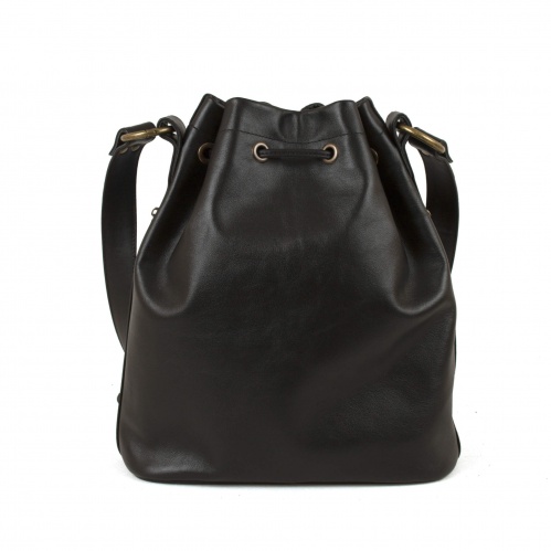 Женская кожаная сумка мешок с росписью "Вечерняя дорога" фото фото 3