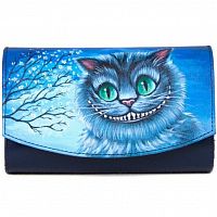 Модный женский кошелек с росписью "Улыбка Чеширского кота" фото