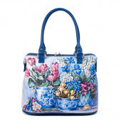 Авторская сумка саквояж с роспсью "Весенний натюрморт"