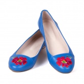 Балетки с принтом "Луговые цветы"