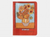 Именная обложка на паспорт "Подсолнухи в вазе"