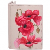 Обложка для автодокументов и паспорта "Маки"