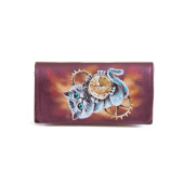 Женский цветной кошелек с росписью  "Чеширский кот"