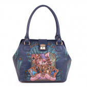 Женский саквояж с рисунком девушки ручной работы "Гадалка"