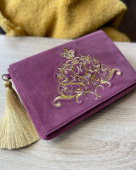 Вечерний клатч с золотой вышивкой  "Инициалы"