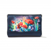 Женская сумка-клатч ручной работы с росписью "Алые маки"