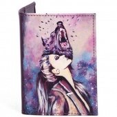 Мужская обложка для документов "Волчица"