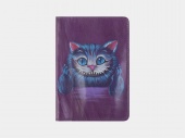 Фиолетовая обложка для паспорта "Чешир"