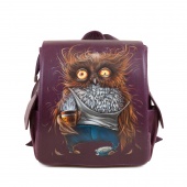 Женский рюкзак с карманами и росписью "Утренняя сова"