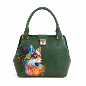 Женская сумка-саквояж с рисунком лисы "Лисичка"