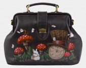 Трендовая сумка-саквояж с рисунком "Время Зазеркалья"