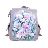 Большой женский рюкзак с росписью "Ирисы"