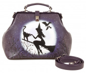 Женский саквояж со стразами и росписью "Полнолуние"