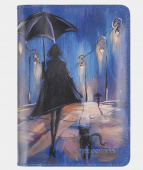 Обложка для паспорта с карманами "Вечерняя прогулка"