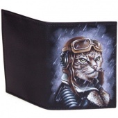 Кожаная обложка на паспорт для мужчин "Полосатый летун"