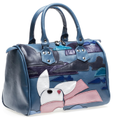 Женская сумка с аппликацией из кожи "Заяц в облаках"