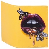 Роспись обложки для паспорта "Мед по губам"