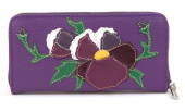 Женский кошелек с аппликацией "Ирисы"