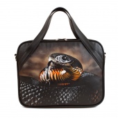 Сумка для ноутбука из натуральной кожи "Укус кобры"