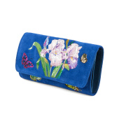 Женский замшевый кошелек с вышивкой "Ирисы"