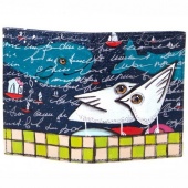 Мужская кожаная обложка для документов и паспорта "Этно Чайки"