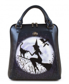 Кожаная сумка рюкзак с рисунком "Полнолуние"