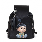 Женский рюкзак с рисунком по коже "Агнес Грю"