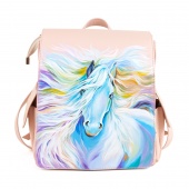 Женский рюкзак с удобными карманами и рисунком "Крылатый конь"