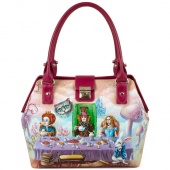 Саквояж ручной работы из кожи "Чаепитие"