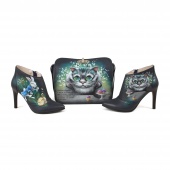 Комплект сумка с тремя отделениями и ботильоны "Чешир"