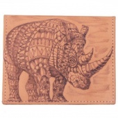 Мужская обложка на паспорт из кожи "Носорог"