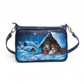 Сумка из натуральной кожи с рисунком "Рождество"