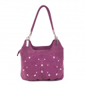 Замшевая сумка мешок "Сверкающие узоры"