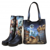 Комплект кожаные сапоги и шоппер "Мастер и Маргарита"