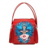 Квадратная Кожаная сумка "Незнакомка"