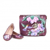 Комплект балетки и сумочка через плечо "Колибри"