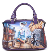 Авторский саквояж с рисунком ручной работы "Мастер и Маргарита"