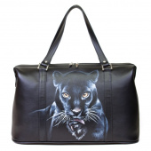 Дорожная кожаная сумка для ручной клади "Пантера"