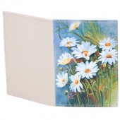 Обложка для паспорта ручной работы "Ромашки"