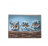 Обложка для паспорта с рисунком котов "Найди лишнего"