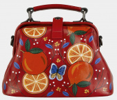 Сумка саквояж с рисунком "Апельсины"