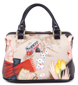 Дизайнерский саквояж из кожи с росписью "Мастер и Маргарита"