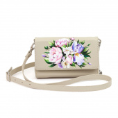 Женская сумка клатч через плечо "Цветочный принт"